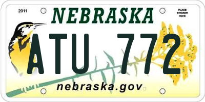 NE license plate ATU772