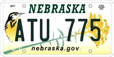 NE license plate ATU775