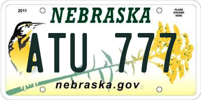 NE license plate ATU777