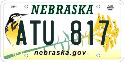 NE license plate ATU817