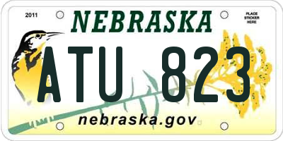 NE license plate ATU823