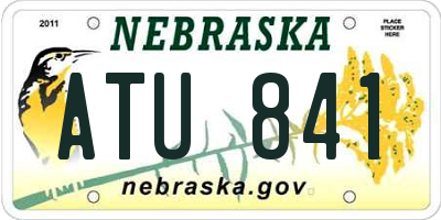 NE license plate ATU841