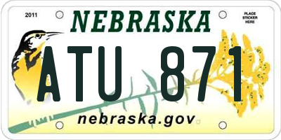 NE license plate ATU871