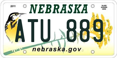 NE license plate ATU889