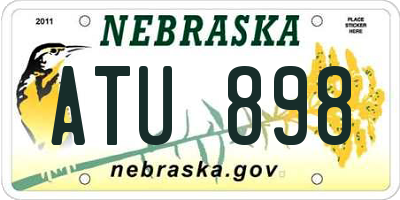 NE license plate ATU898