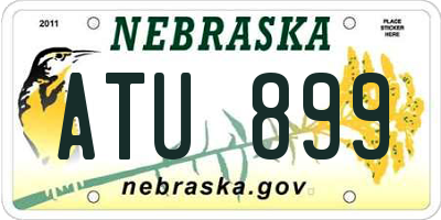 NE license plate ATU899