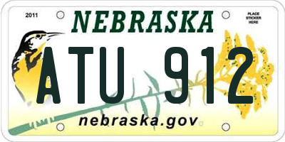 NE license plate ATU912