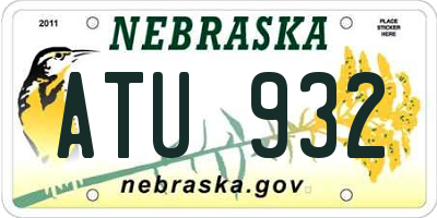NE license plate ATU932