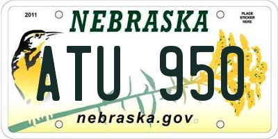 NE license plate ATU950