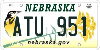 NE license plate ATU951