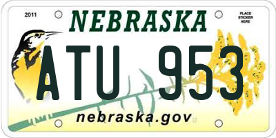 NE license plate ATU953