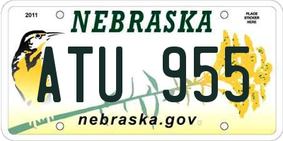 NE license plate ATU955