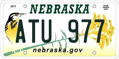 NE license plate ATU977