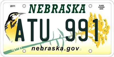 NE license plate ATU991