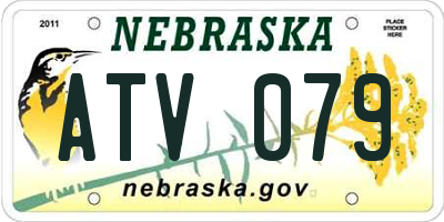 NE license plate ATV079
