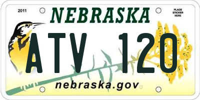 NE license plate ATV120