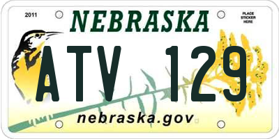 NE license plate ATV129