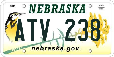 NE license plate ATV238