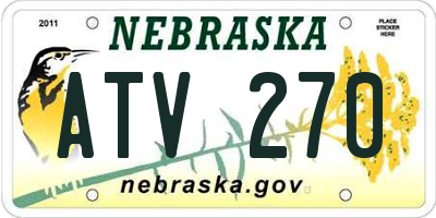 NE license plate ATV270