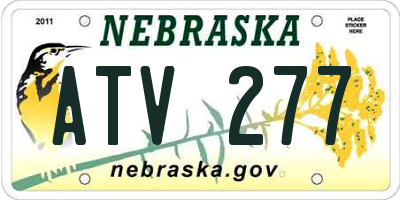 NE license plate ATV277