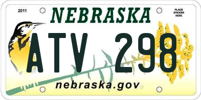 NE license plate ATV298