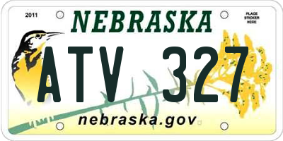 NE license plate ATV327