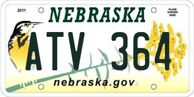 NE license plate ATV364
