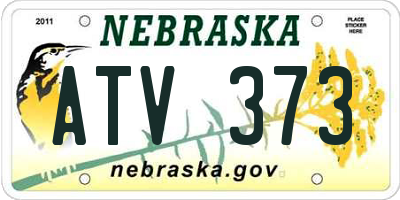 NE license plate ATV373