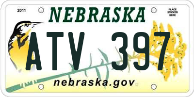 NE license plate ATV397
