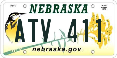 NE license plate ATV411