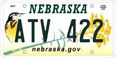 NE license plate ATV422