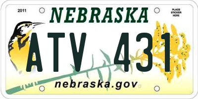NE license plate ATV431