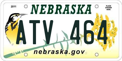 NE license plate ATV464