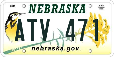 NE license plate ATV471