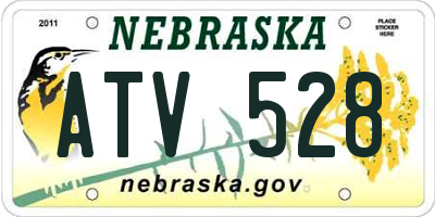 NE license plate ATV528