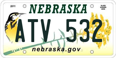 NE license plate ATV532