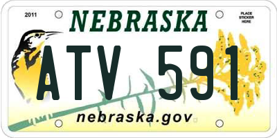 NE license plate ATV591