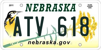 NE license plate ATV618