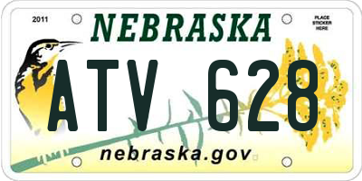NE license plate ATV628
