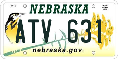 NE license plate ATV631