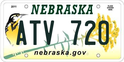 NE license plate ATV720