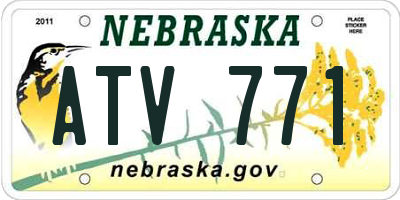 NE license plate ATV771