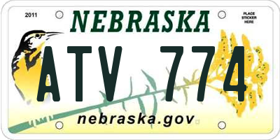 NE license plate ATV774
