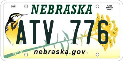 NE license plate ATV776