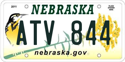 NE license plate ATV844