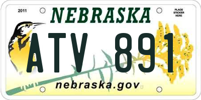 NE license plate ATV891