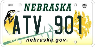 NE license plate ATV901
