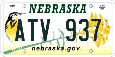 NE license plate ATV937