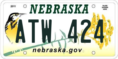 NE license plate ATW424