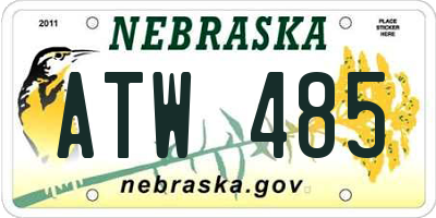 NE license plate ATW485